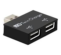 Hub USB 2 porte USB doppia adattatore caricatore mini USB splitter 1 a 2 convertitore USB per Surface Pro, Notebook, PC, iMac Pro, MacBook Air, Mac Mini/Pro, laptop, unità flash USB, dati e ricarica