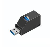 Hub USB 3.0/2.0 Adapter Extender Mini Splitter 3 Porte ad alta velocità U disk Reader for Pc Accessori for telefoni cellulari portatili (Color : Black, Type : USB3.0)