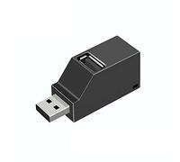 Hub USB 3.0/2.0 Adapter Extender Mini Splitter 3 Porte ad alta velocità U disk Reader for Pc Accessori for telefoni cellulari portatili (Color : Black, Type : USB2.0)