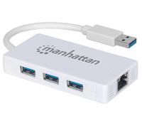 Manhattan 507578 hub di interfaccia USB 3.2 Gen 1 (3.1 Gen 1) Type-A 5000 Mbit/s Bianco