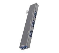 Hub USB 3.0, 4 porte, adattatore multiporta con dati rapidi, splitter USB dal design compatto, accessorio per computer portatile, strumento di connettività per chiave, stampa