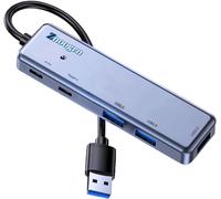 Hub USB 3.0 5 in 1, prolunga USB con porta dati USB C, hub USB a 5 porte per laptop, PC, unità flash, HDD mobile, Xbox, Dell XPS, HP, ecc