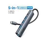 (HUB USB 3.0 5 in 1) Vention USB C HUB 4K 60Hz Tipo C a HDMI RJ45 Ethernet PD 100 W SD TF compatibile