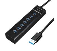 Hub USB 3.0 7 porte alimentato con cavo 1,5 m hub USB multiporta 5 Gbps per PC