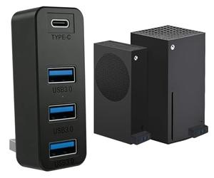 Hub USB 3.0 a 4 porte per Xbox Series X|S, adattatore di espansione splitter USB ad alta velocità da 5 Gbps per Xbox Series Accessori per dischi rigidi esterni, cuffie wireless e altro