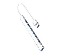 Hub USB 3.0 a 7 porte: hub USB dati sottile, espansore USB sottile | Hub USB 3.0 a 7 porte con LED e controlli di alimentazione individuali, hub dati di espansione leggero per, tastiera, unità f