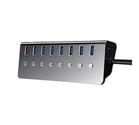Hub USB 3.0 a 7 porte USB Hub Splitter con 1 porta di ricarica e singoli interruttori on/off per Linu