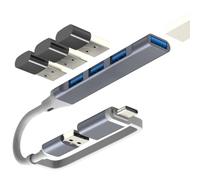 Hub USB 3.0 Adattatore USB C a Tipo C Cavo per iPhone 17 16 15 Pro MAX per Apple iPad MacBook Compatibile con Samsung Docking Station Multiporta Thunderbolt Splitter Doppia Porta PC Accessori