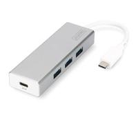 Digitus DA70242 Hub USB 3.0 con 3 Porte USB 3.0 Tipo "A" e 1 Porta Tipo "C", Connettore Maschio Tipo "C"
