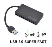 Hub USB 3.0 con 4 porte Nero