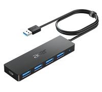 acer Hub USB 3.0 con 5 porte, Sdoppiatore Multi USB 3.0 Adattatore USB Alta velocità 5Gbps, Compatibile con MacBook PRO Air iMac Surface Laptop Chiave USB Disco Rigido Tastiera(120cm)