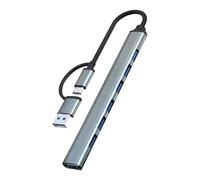 Hub USB 3.0 Con 7 Porte in Lega Di Alluminio USB 2.0 Hub Tipo C Splitter Extende