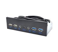 Hub USB 3.0 da 5,25" sul pannello frontale con 2 porte USB 3.0 + 2 porte USB 2.0 + 1 porta TypeC con connettori da 3,5 mm per desktop ROM Drive Bay