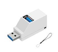 Hub USB 3 0 da 7 porte Docking station USB da 5 Gbps Splitter USB con porta di alimentazione di tipo C compatibile con adattatore OTG per PC portatile(3-in-1 White)