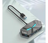 Hub USB 3 0 da 7 porte Docking station USB da 5 Gbps Splitter USB con porta di alimentazione di tipo C compatibile con adattatore OTG per PC portatile(1.2M 7-in-1 Black)