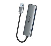 Hub USB 3.0, hub splitter USB a 4 porte, adattatore USB A Espansore portatile, hub dati multiporta per laptop, iMac Pro, MacBook Air, Mac Mini/Pro, Surface Pro, unità flash USB e HDD mobile, grigio