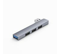Hub USB 3.0 in alluminio USB Expander 4 porte USB Extender/Splitter Hub dati per laptop grigio spazio (lato destro)