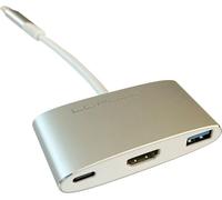HUB USB 3.0 LC-POWER con HDMI/PD-P. Hub USB di tipo C con porta USB 3.0/HDMI/PD