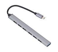 Hub USB 3.0 Lega di Alluminio 7 in 1 Trasferimento Rapido Dock USB Computer Telefoni Tablet