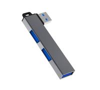 Hub USB 3.0 leggeri con 1 porta USB3. e 2 porte USB2. Ideale per viaggi e uso quotidiano Adattatore USB portatile con guscio in lega di alluminio