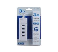 Hub USB 3.0 One Drag a quattro porte ad alta velocità, prolunga USB per computer, sdoppiatore USB di espansione, 4 porte, Usb32dpes2 (bianco, taglia unica)