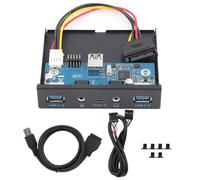 Hub USB 3.0 Plug and Play, pannello frontale da 3,5 pollici con espansione USB 3.1, interfaccia Type-C e velocità di trasferimento di 5 Gbps, telaio