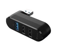 Hub USB 3.0 rotanti a 180° con 4 porte USB 3.0 con estensione dati alimentato da C per laptop, PC, alimentato da USB C