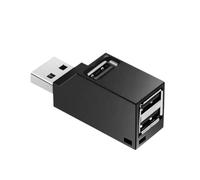 Hub USB 3.0 ruotabile a 3 porte Splitter Box USB 2.0 Hub di trasferimento dati con espansione multipla compatibile con il computer portatile(USB 2.0 Black)