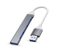 Hub USB 3.0 Splitter Porta USB 4 in 1 con 1 porta USB 3.0 e 3 porte 2.0 Compatibile con computer portatili MacBook Pro Windows e altri dispositivi con porte USB-Grigio