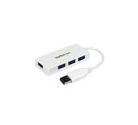 Hub USB 3.0 - StarTech - ST4300MINU3W - 4 porte - Cavo integrato - Bianco