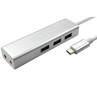 Hub USB 3.0 USB-C a 3 porte e scheda audio 2.1CH