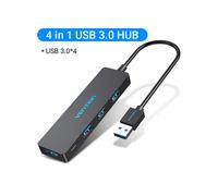 (HUB USB 3.0) Vention USB C HUB 4 porte Splitter da USB tipo C a USB con alimentazione micro carica