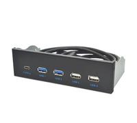 Hub USB 3.1 Gen2 da 5,25 pollici con pannello frontale: 2 porte USB 3.0 + 2 porte USB 2.0 + 1 porta USB-C con connettore di tipo E