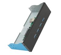 Hub USB 3.1 Sul Pannello Frontale 4 Porte Hub Sul Pannello Frontale in Lega di Alluminio da 5,25 Pollici 10 Gbps Plug and Play da 5,25 Pollici per Telefoni Cellulari