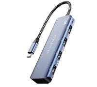 Hub USB 3.1, SUODAO 10Gbps USB C a USB Hub, 4 porte USB 3.1/3.2 Gen 2, SuperSpeed alluminio di tipo C a 4 porte USB 3.2 da 10 Gbps per laptop, MacBook, tablet, PC e altri dispositivi USB C