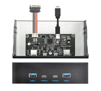 HUB USB 3.1 tipo A e tipo C NFHK da 10 Gbps, 4 porte, pannello frontale, connettore tipo E per scheda madre, cavo da 10 Gbps per vassoio CD-ROM da 5,25"