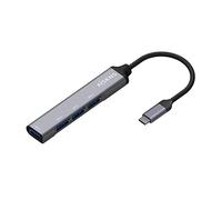 Adattatore hub USB 3.1 tipo C Aisens a 4x USB 3.0 grigio