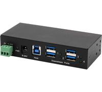 HUB USB 3.2 a 4 porte Gen1 incl. cavo USB incl. cavo USB, montaggio a parete su guida DIN