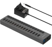 Hub USB 3.2 Gen 1, Ciabatta multipresa USB, Sdoppiatore USB, 16 Porte con Interr