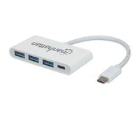MANHATTAN 163552 - USB 3.0 hub, 3-port, with Power Delivery