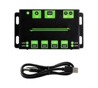 Hub USB 3.2 industriale con 4 porte, alloggiamento in metallo, ingresso esterno DC 7-36 V, uscita per porta 5 V/2 A, indicatore di stato LED, montaggio a parete per un'alimentazione stabile di diversi