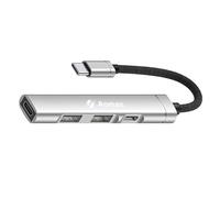 Hub USB 4 in 1, estensore USB 3.0 con porte USB C di alimentazione e dati, hub USB splitter USB per laptop/PC, dock USB multiporta per MacBook, Mac Pro, Mac Mini, iMac, Surface Pro