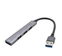 Hub USB 4 Porte i-tec Metal USB 3.0 1x USB 3.0 + 3x USB 2.0 Metallo Autoalimentato 0,19 m
