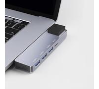 Hub USB 5 in 1 con alimentazione da 65 W, 3 USB 3.0,1 Gbps Ethernet, porte USB per MacBook Air, iPad Pro, XPS, ecc