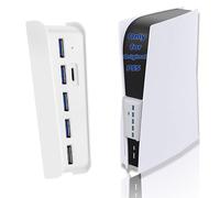 Hub USB 5 Porte per PS5, Ad Alta Velocità di Espansione con 4Porte USB + 1Porta di Ricarica USB + 1Porta di Tipo C, Compatibile con Playstation 5 Dualsence Game Console