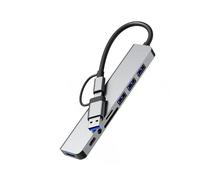 Hub USB 8 in 1, docking station USB C, trasmissione ad alta velocitÃ , USB Split V7X2