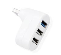 Hub USB a 3 porte USB3.0 Splitter Laptop Docking Station Extender Computer PC Mouse Telefono Adattatore di trasmissione di ricarica Ufficio Custodia in plastica bianca