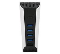 Hub USB a 5 Porte per PS5, Adattatore Splitter Caricatore Hub di Espansione USB 5 in 1 Ad Alta velocità con Porte 2.0 TypeC per Console PS5