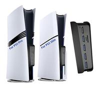 Hub USB a 6 porte per console PS5 Pro/Slim, hub espandibile ad alta velocità con 4 porte USB-A 2.0 + 1 porta di ricarica USB + 1 porta di tipo C, compatibile con jack frontali PlayStation 5 Pro/Slim