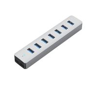 Hub USB A 7 Porte, Adattatore USB da Tavolo Multiporta, Splitter USB Alimentato per Laptop, Telefoni, PC e Altri Dispositivi USB.